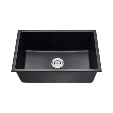 Best Choice Oakland 27" Undermount Granite Composite Single Bowl Kitchen Sink - Black - KGU27189BK
