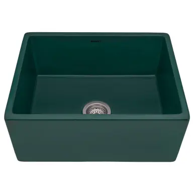 Wholesale Ruvati 23-inch Fireclay Farmhouse Kitchen Laundry Utility Sink Single Bowl - Emerald Green - RVL2468EG