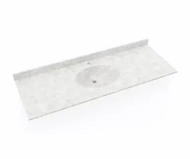 Worldwide Shipping Swanstone CH02261.130 Chesapeake 22 x 61 Single Bowl Vanity Top in Ice