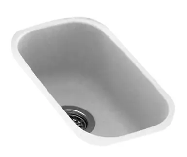 Authentic Swanstone US01711SB.010 11 x 17 Undermount Single Bowl Sink in White