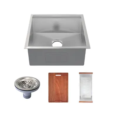 Bargain Swiss Madison SM-KU746 Rivage 22" x 19" Single Sink Undermount Kitchen Workstation Sink