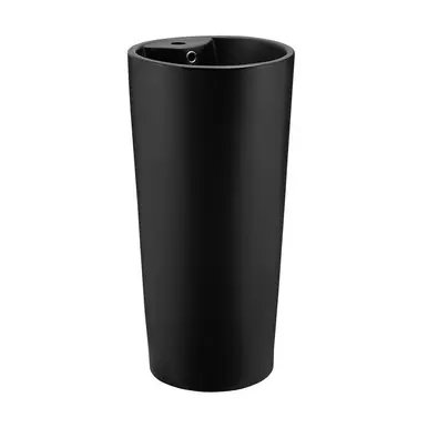Swiss Madison SM-PS307MB Monaco 15.75" Wide Circular Basin Pedestal Sink, Matte Black Price Cut