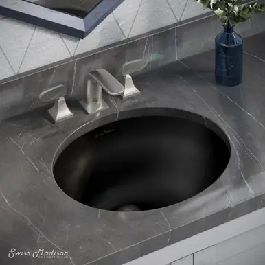 Buy Online Swiss Madison SM-UM621MB Monaco 19" Ceramic Undermount Bathroom Sink - Matte Black