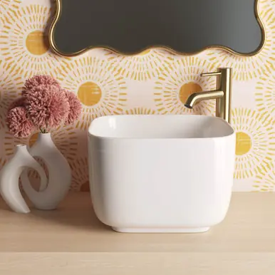 Luxury Swiss Madison SM-VS225 Carre 14.5" Square Vessel Bathroom Sink
