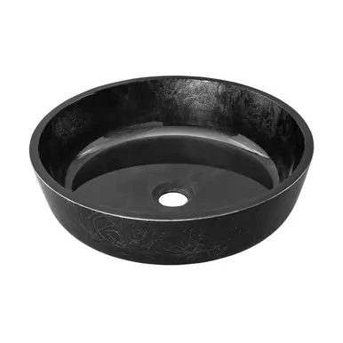 Swiss Madison SM-VS300 Avallon 16.5 " Round Glass Vessel Sink - Black Final Sale