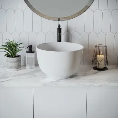 Limited Time Swiss Madison SM-VS390 Calice 15'' Vessel Sink - White