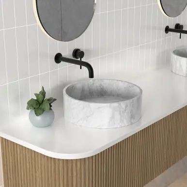 Bargain Swiss Madison SM-VSM252E Monaco 17" Round Vessel Bathroom Sink - Marbled Grey