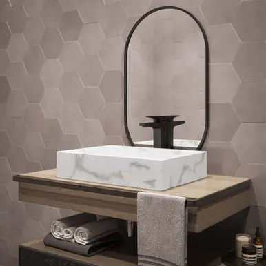 Swiss Madison SM-VSM282W1 Voltaire 22" Ceramic Vessel Bathroom Sink - White Marble Latest