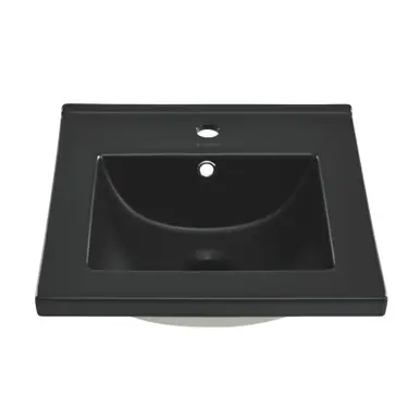 Mega Sale Swiss Madison SM-VT319MB 18" Ceramic Square Vanity Sink Top - Matte Black