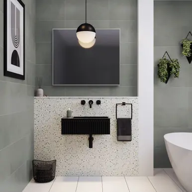 Swiss Madison SM-WS355MB Delice 24" Rectangle Wall-Mount Bathroom Sink - Matte Black Professional Grade
