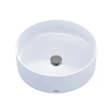 Premium TOTO® Arvina 16-9/16" Round Vessel Bathroom Sink, Cotton White - LT573#01