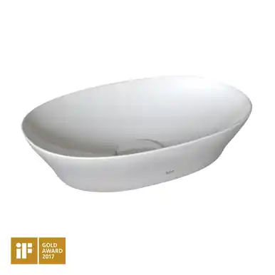 TOTO® Kiwami® Oval 16 Inch Vessel Bathroom Sink with CEFIONTECT®, Cotton White - LT473G#01 Last Chance