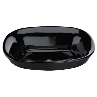 TOTO® Maris Oval Semi-Recessed Vessel Bathroom Sink, Ebony - LT480#51 Holiday Sale
