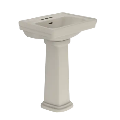 Trending TOTO® Promenade® 24" x 19-1/4" Rectangular Pedestal Bathroom Sink for 4 inch Center Faucets, Bone - LPT532.4N#03