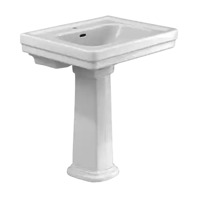 TOTO® Promenade® 27-1/2" x 22-1/4" Rectangular Pedestal Bathroom Sink for Single Hole Faucets, Cotton White - LPT530N#01 Hot Picks