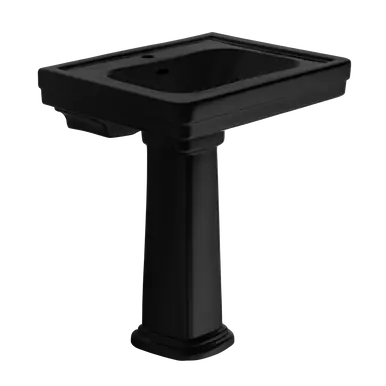 Buy Today TOTO® Promenade® 27-1/2" x 22-1/4" Rectangular Pedestal Bathroom Sink for Single Hole Faucets, Ebony - LPT530.8N#51