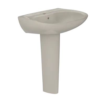 Worldwide Shipping TOTO® Prominence® Oval Basin Pedestal Bathroom Sink with CeFiONtect for Single Hole Faucets, Bone - LPT242G#03