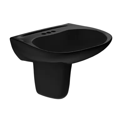 TOTO® Prominence® Oval Wall-Mount Bathroom Sink and Shroud for 4 Inch Center Faucets, Ebony - LHT242.4#51 Fast Shipping