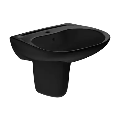 Direct From Manufacturer TOTO® Prominence® Oval Wall-Mount Bathroom Sink and Shroud for Single Hole Faucets, Ebony - LHT242#51