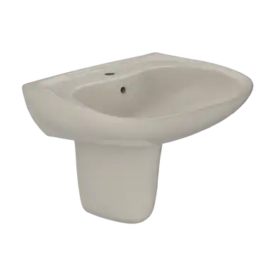 Deal TOTO® Prominence® Oval Wall-Mount Bathroom Sink with CeFiONtect and Shroud for Single Hole Faucets, Bone - LHT242G#03