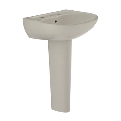 Secure Checkout TOTO® Supreme® Oval Basin Pedestal Bathroom Sink with CeFiONtect for 8 Inch Center Faucets, Bone - LPT241.8G#03