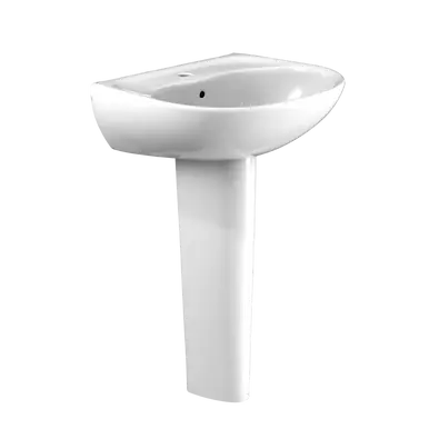 TOTO® Supreme® Oval Basin Pedestal Bathroom Sink with CeFiONtect for Single Hole Faucets, Cotton White - LPT241G#01 Direct From Factory