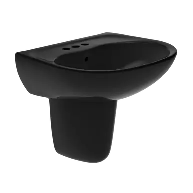 TOTO® Supreme® Oval Wall-Mount Bathroom Sink and Shroud for 4 Inch Center Faucets, Ebony - LHT241.4#51 Sale