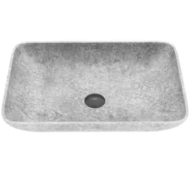 Limited Offer Vigo VG04056 Concreto Stone 22 In. Rectangular Bathroom Vessel Sink