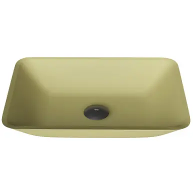 Vigo VG07115 Gold Sottile Matteshell Rectangular Vessel Bathroom Sink - 13 inch Bulk Order