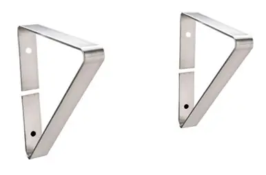 Limited Time Whitehaus BRACKET4413 Wall Mount Brackets For Extra Support for Use With WhNCMB4413 - Brushed Stainless Steel - 12 x 1.63 x 12 inches
