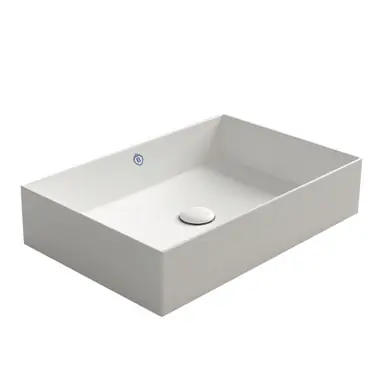 Whitehaus Britannia Rectangular Above Mount Sink - White - B-AG60 Crafted