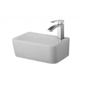 Worldwide Shipping Whitehaus WH-1410 Isabella 14 3/4" x 10" Small Wall Mount China Sink - White