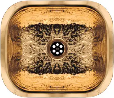 Top Rated Whitehaus WH690BBB Rectangular Undermount Bar / Prep Sink with Hammered Texture Surface - Hammered Brass - 13 inch