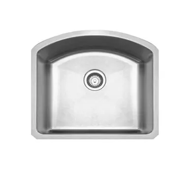 Best Choice Whitehaus WHNC2321 Noah's Collection Chefhaus Single Bowl Undermount Kitchen Sink 23 1/4" - Brushed Stainless Steel