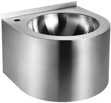 Whitehaus WHNCB1616 Noah's Brushed Stainless Steel Commercial Wall Mount Sink - 15 inch Limited Edition
