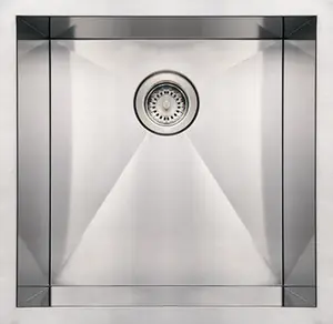 Grab Now Whitehaus WHNCM1920 19" Noah's Collection Commercial Single Bowl Undermount Kitchen Sink - Brushed Stainless Steel