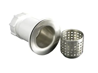 Big Sale Opella 90055.046 2 1/2" Junior Bar Sink Drain & Basket Strainer - Brushed Stainless