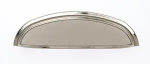 JVJ 85316 Polished Nickel Heavy Zinc 4" C/C Cup Door Pull Luxury