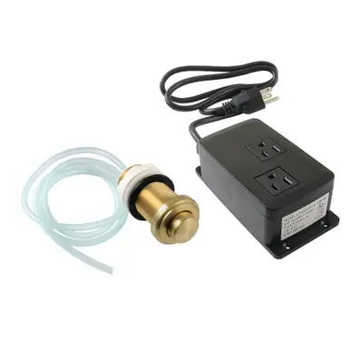 Affordable Kingston Brass KADK217 Trimscape Dual Outlet Garbage Disposal Air Switch Kit, Brushed Brass