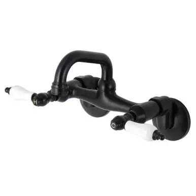 Handmade Kingston Brass KS512MB Two Handle Wall Mount Bar Faucet, Matte Black