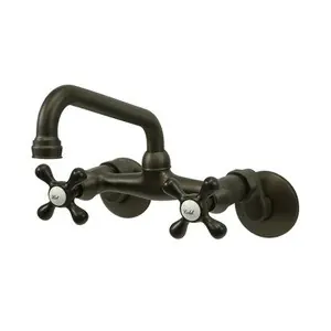 Express Delivery Kingston Brass Two Handle Wall Mount Kitchen Faucet - Oil Rubbed Bronze - KS213ORB