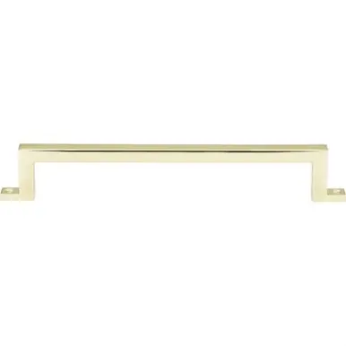 Worldwide Shipping Atlas Campaign Bar Door Pull 6 5/16 Inch (c-c) - Polished Brass, 387-PB