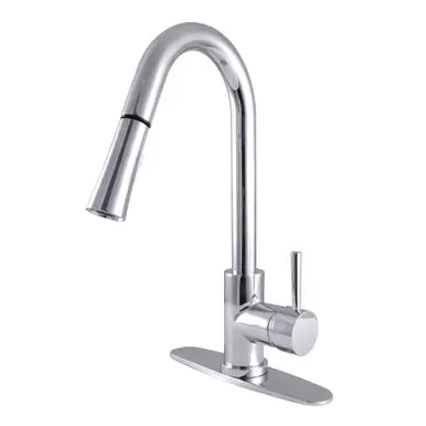 Affordable Kingston Brass Gourmetier LS8621DL Concord Single Handle Pull-Down Kitchen Faucet, Polished Chrome