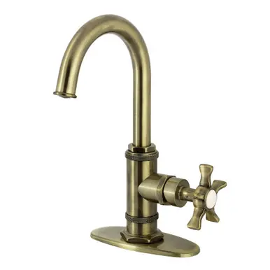 Kingston Brass Hamilton Single-Handle Bar Faucet, Antique Brass - KSD8503NX New Release