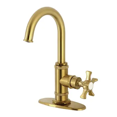 Trusted Brand Kingston Brass Hamilton Single-Handle Bar Faucet, Brushed Brass - KSD8507NX