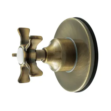 Kingston Brass Hamilton Single-Handle Six-Way Diverter Valve with Round Trim Kit, Antique Brass - KS4033NX Time-Limited