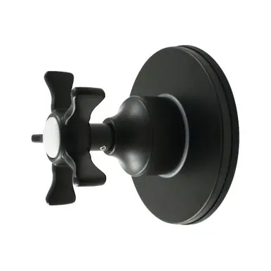 Certified Kingston Brass Hamilton Single-Handle Six-Way Diverter Valve with Round Trim Kit, Matte Black - KS4030NX