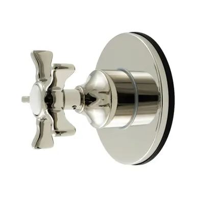 Deal Kingston Brass Hamilton Single-Handle Six-Way Diverter Valve with Round Trim Kit, Polished Nickel - KS4036NX