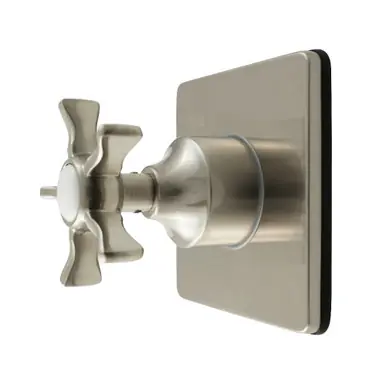 Worldwide Shipping Kingston Brass Hamilton Single-Handle Six-Way Diverter Valve with Square Trim Kit, Brushed Nickel - KS4048NX