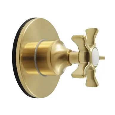 Kingston Brass Hamilton Single-Handle Three-Way Diverter Valve with Round Trim Kit, Brushed Brass - KS3037NX Fan Favorite